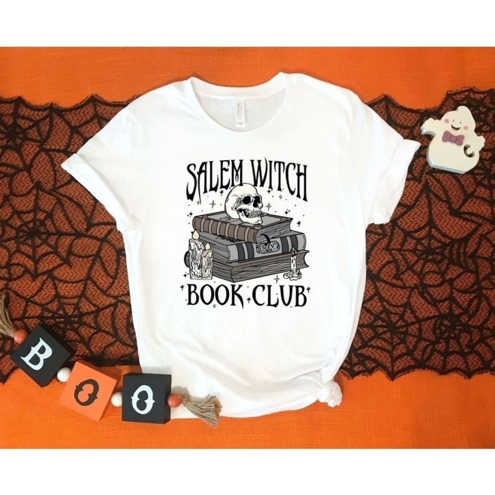 Salem Witch Book Club Halloween Spooky Retro Unisex T-Shirt